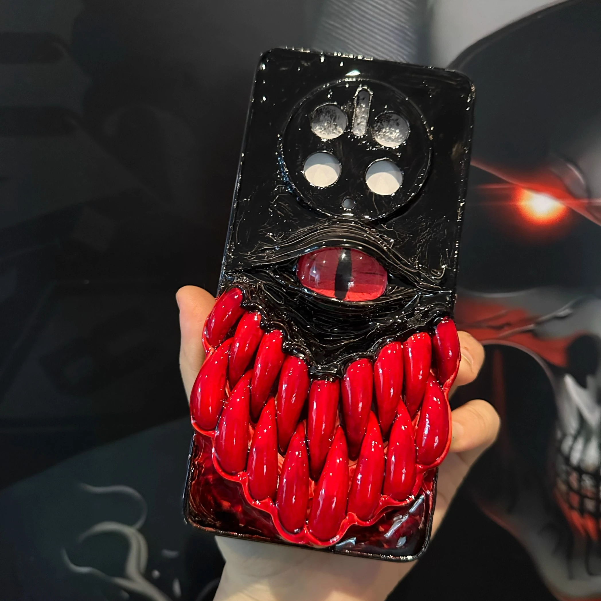 4016 اليدوية ثلاثية الأبعاد Cthulhu القوطية جراب هاتف الرعب الفن فريد الظلام الخيال ملحق هدية آيفون Xiaomi هواوي سامسونج #3