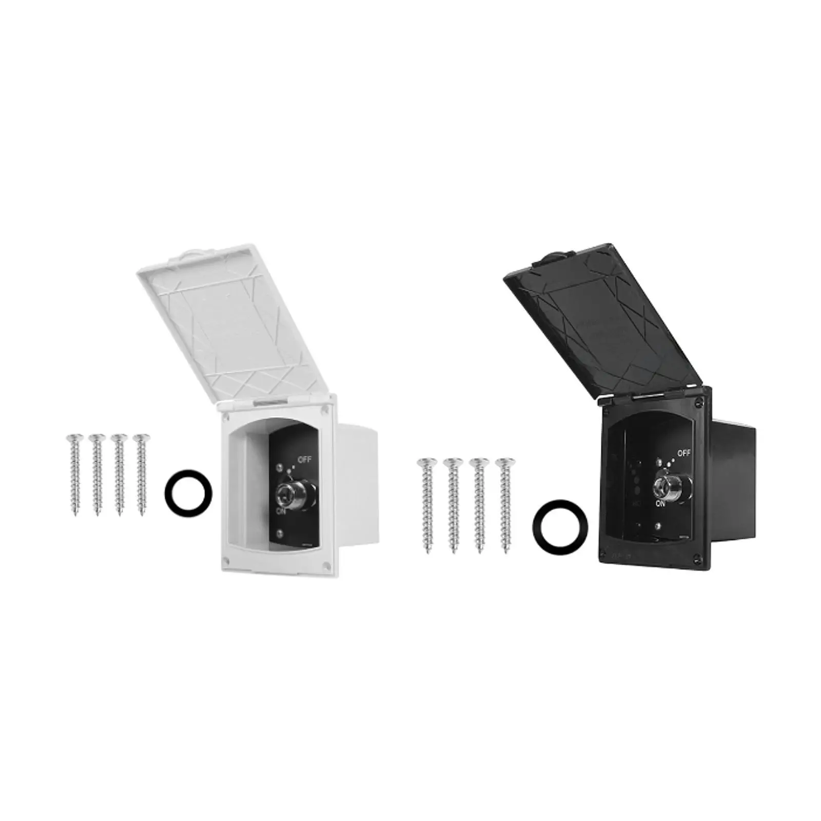 

Generic RV Exterior Shower Box Kit Portable Easy Installation Adjustable Water Valve for Van Boat Camper Travel Motorhome