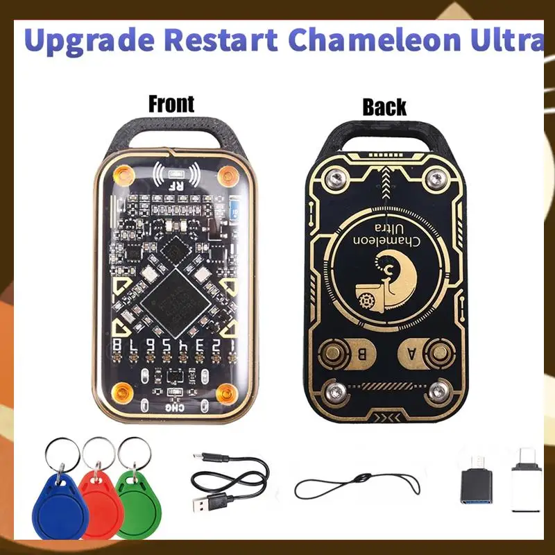 

Горячий эмулятор смарт-карт Chameleon Ultra + 3XCUID брелок RFID Считыватель смарт-чипов 125K 13,56 МГц Дубликатор декодирования карт