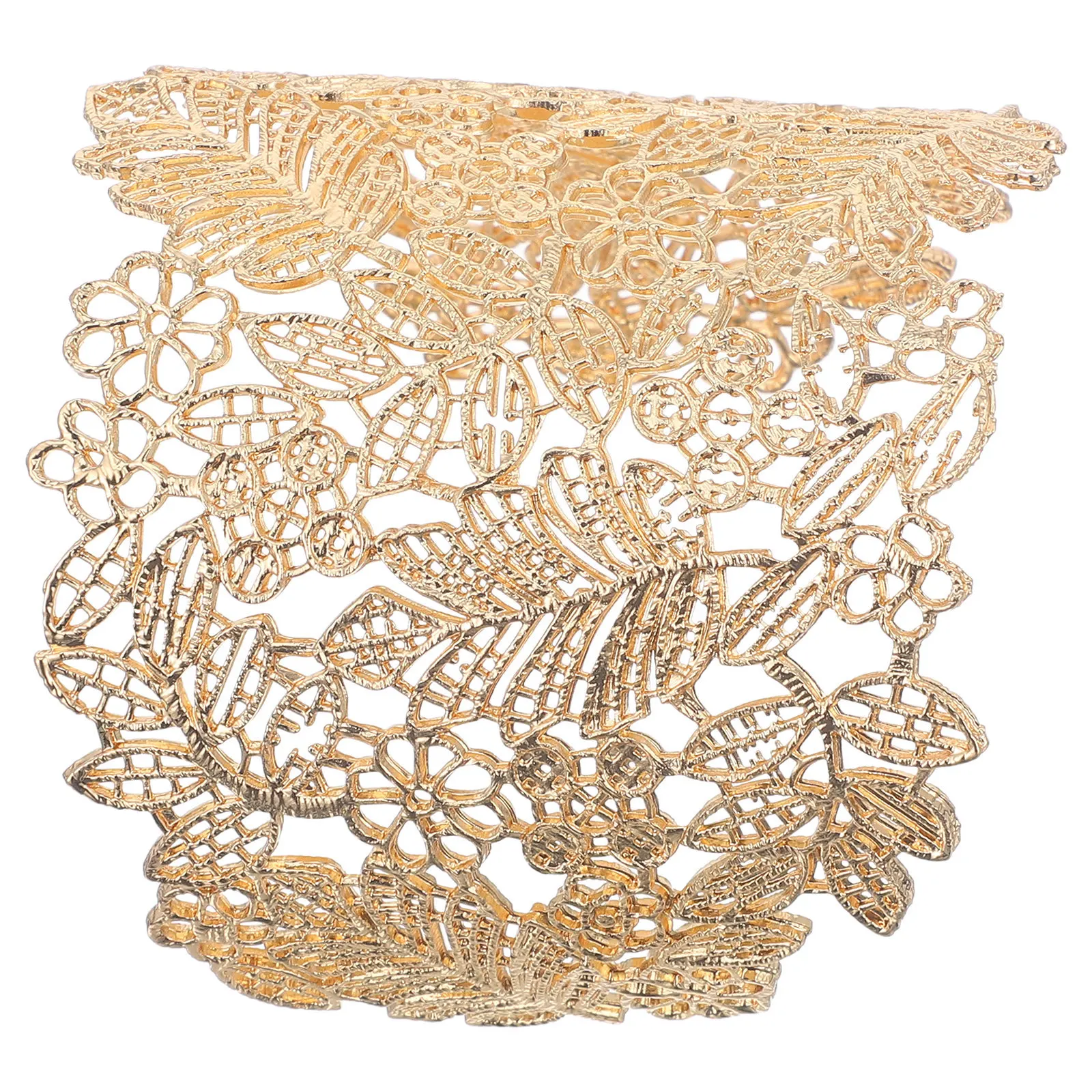 

Gold Plated Lace Bracelet Exquisite Hand Chain For Women Girls Bridal Wrist Jewelry Stylish Metal Chain Wedding Accessory