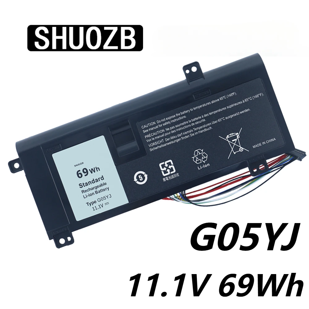 

SHUOZB G05YJ Laptop Battery For DELL Alienware 14 A14 M14X R3 R4 Series P39G Alienware 14D-1528 GO5YJ Y3PN0 8X70T 11.1V 69WH