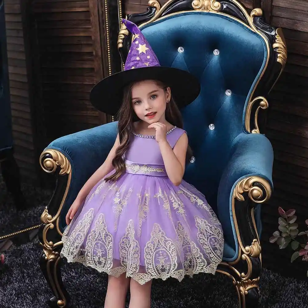 Prinzessin Kostüm Dr für Mädchen Kinder Halloween bestickt Dr Faion ow Dr Kinderkleidung Sommer Neu eingetroffen
