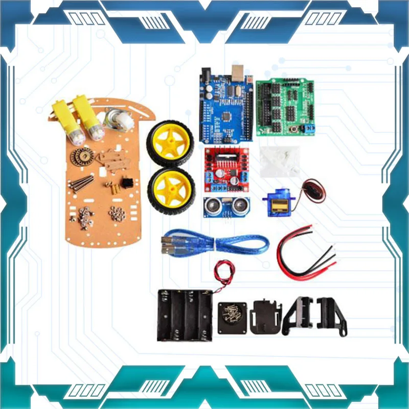 2WD 4WD Trace-Driven Car Chassis, UNO Development Board Compatible, DIY Smart Robot Car Kit