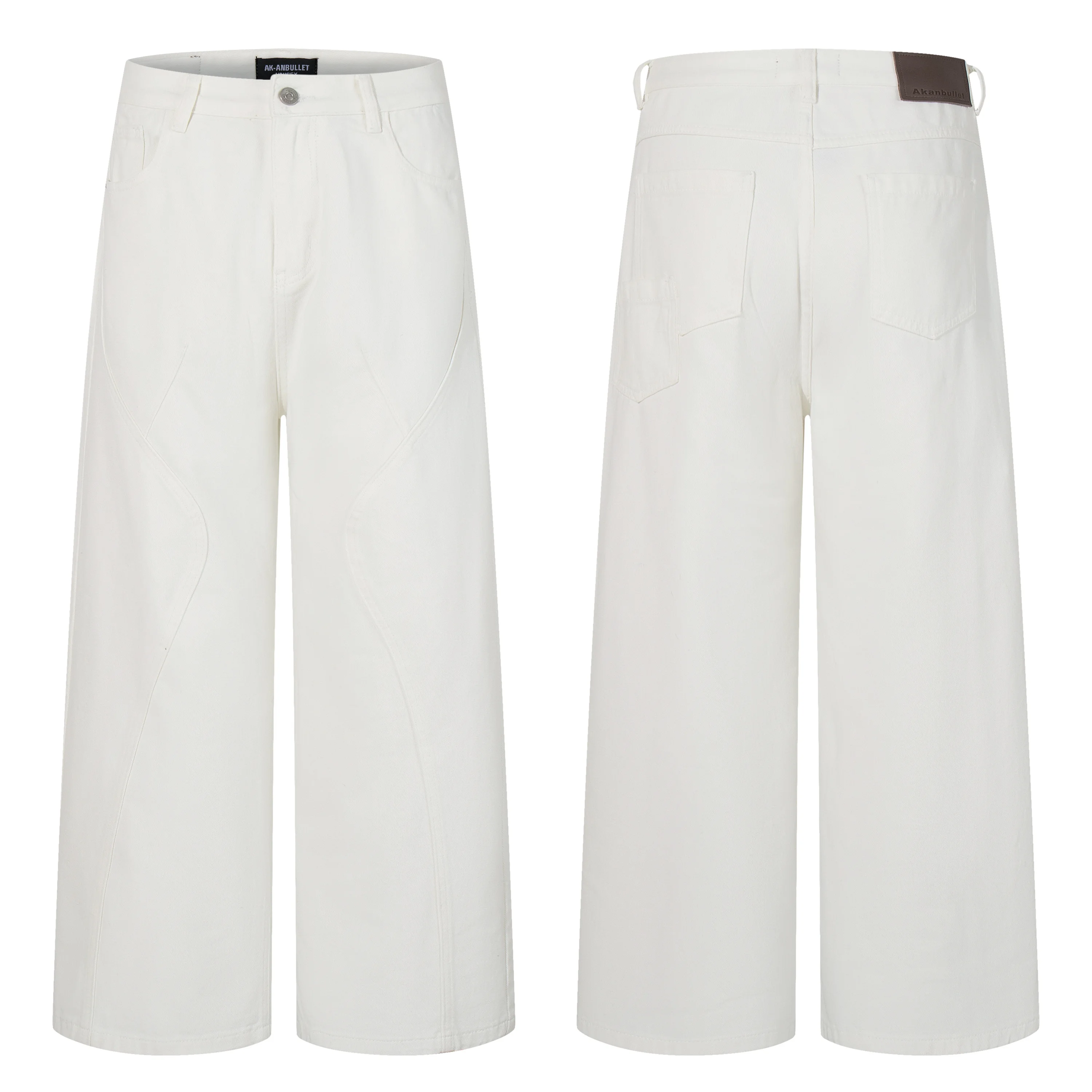 

AL80011 BLCG High Waist Super Quality Loose Fitting Denim Pants Heavy Thick Unisex Fashion Stylish Jeans