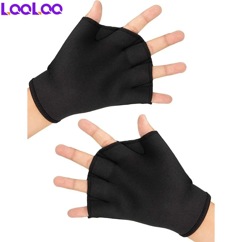 

1Pair Aqua Gloves Webbed Paddle Swim Gloves Fitness Water Aerobics and Swimming Resistance Training Gloves for Men Women