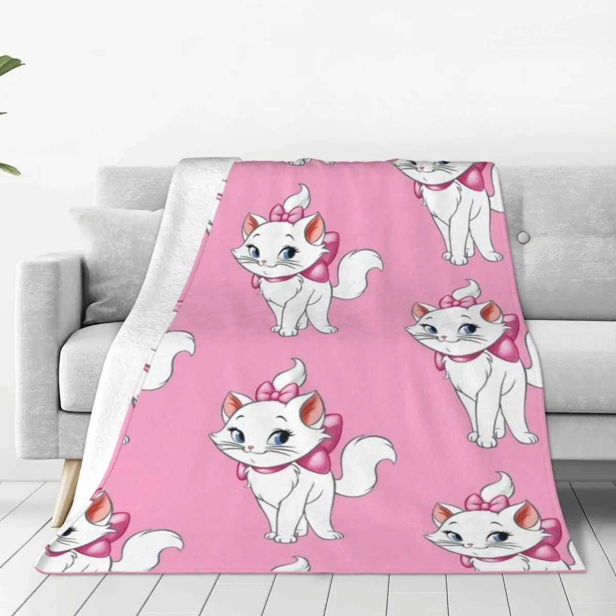 Marie Cat Blanket Quality Soft Bedding Throws Winter Decorative Couch Chair Sofa Bed Print Bedspread