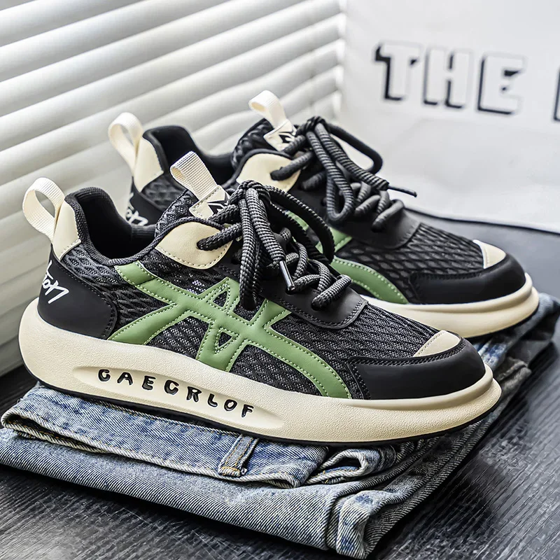 

LiveDay/мужская повседневная обувь в сетку, модная дышащая нескользящая легкая удобная вулканизированная обувь на мягкой подошве с перекрестной завязкой