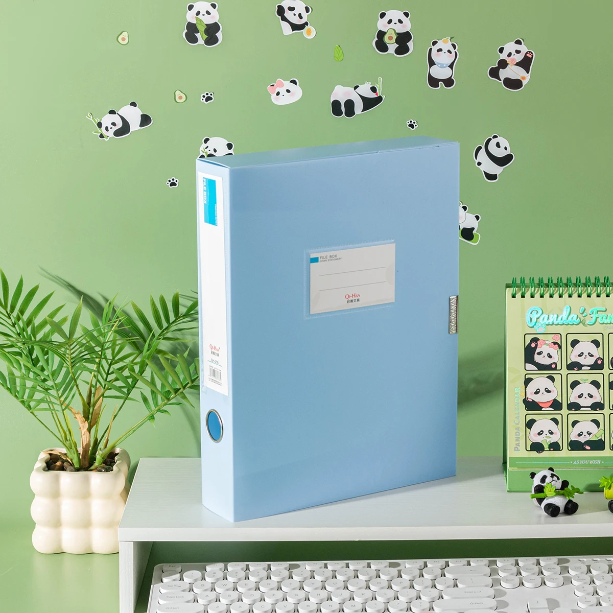 

A4 Thickeneded File Box One-Piece Desktop File Storage Box Office Supplies Test Paper Storage Box