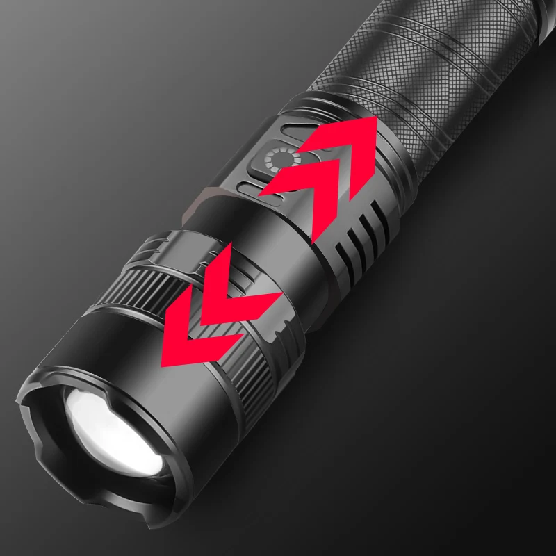 Most Powerful Long Range LED Flashlight High Power Tactical USB Rechargeable Torch Strong Light Hand Lantern for Camping,Hunting