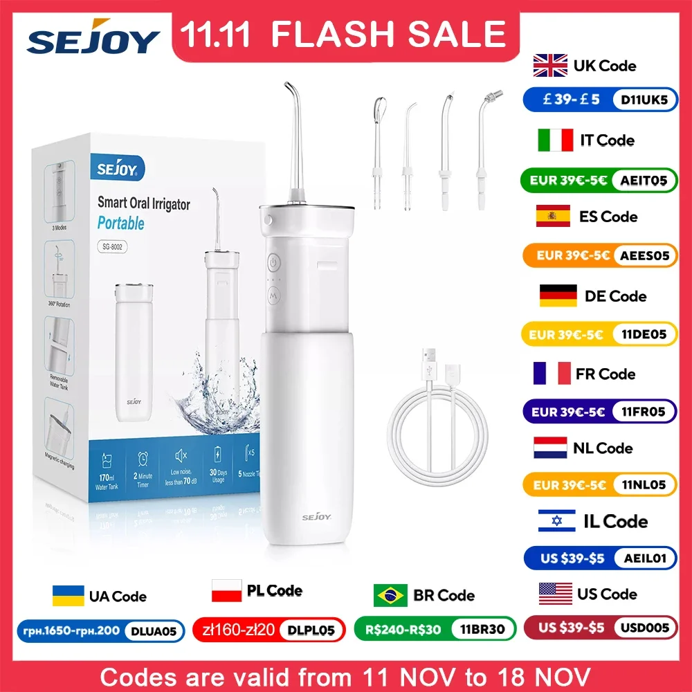 Irrigator Water Flosser Portable Dental Water Pick Waterproof Mouth Washing Machine Home-appliance