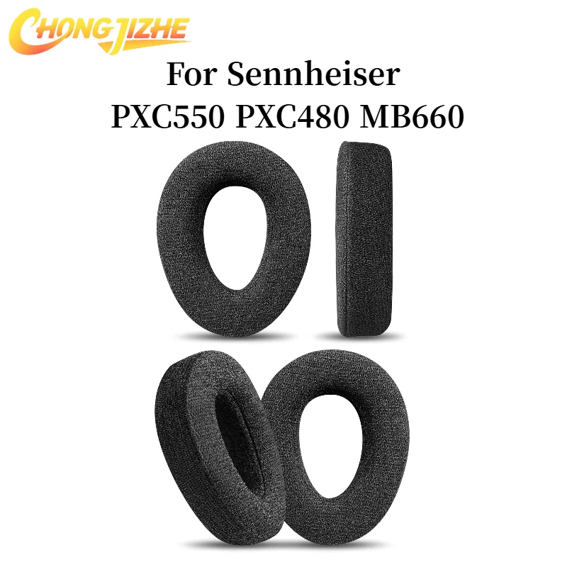 

CHONGJIZHE Replacement Skin friendly cotton fabric Ear Pads For Sennheiser PXC550 PXC480 MB660 Headphones Headset repair parts