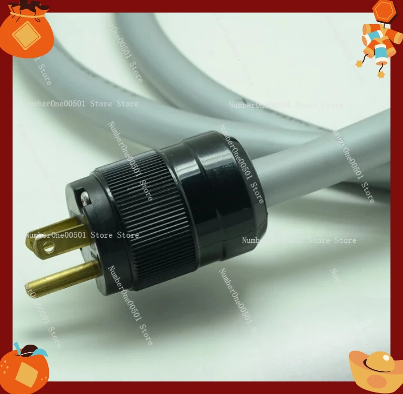 

Аудиофильский кабель питания AC-2000, квадратный провод из чистой меди HiFi для усилителя, ЦАП, CD-плеера, аудиосистемы