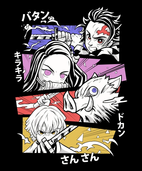 T-shirt for Anime Demon Slayer Batallas