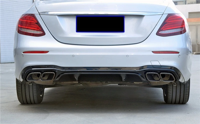 Tail Pipe for Mercedes E-Class W213, E63 AMG Style, Square Exhaust Tip, 2021 Model, Car Rear Lip, Auto Accessory