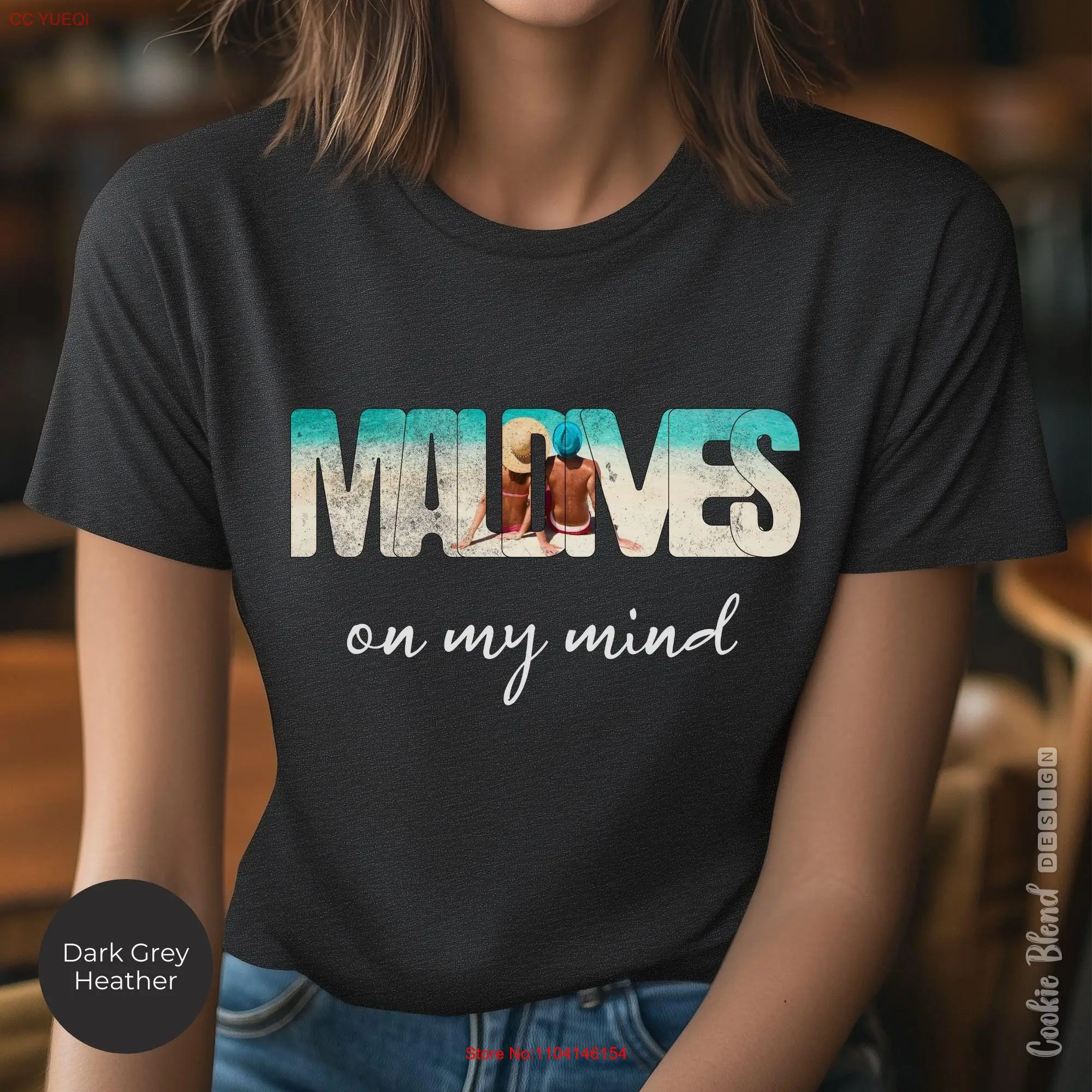 

Maldives T Shirt Island Holiday Dream Honeymoon Travel Vacation Beach Top long or short sleeves