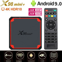 X96 Mini+ Smart Android TV BOX Amlogic S905W4 Android 9.0 2.4G+5G Dual WiFi 4K HD LAN 100M Set Top Box Media Player 1/2GB 8/16GB