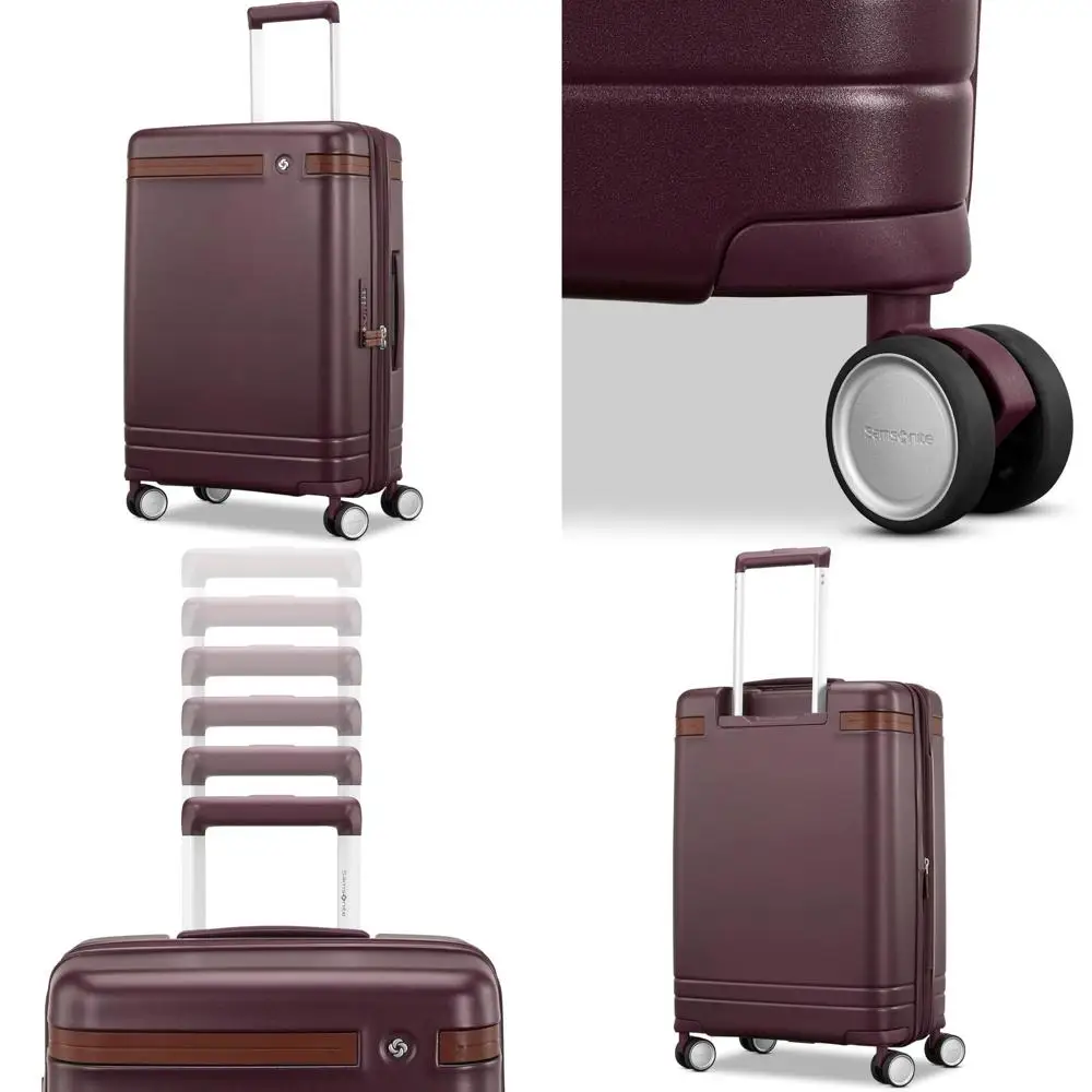 

21-дюймовая ручная кладь, одобренная авиакомпанией, 360 градусов. ° Спиннерные колеса и регулируемая ручка — дорожный чемодан с твердой поверхностью