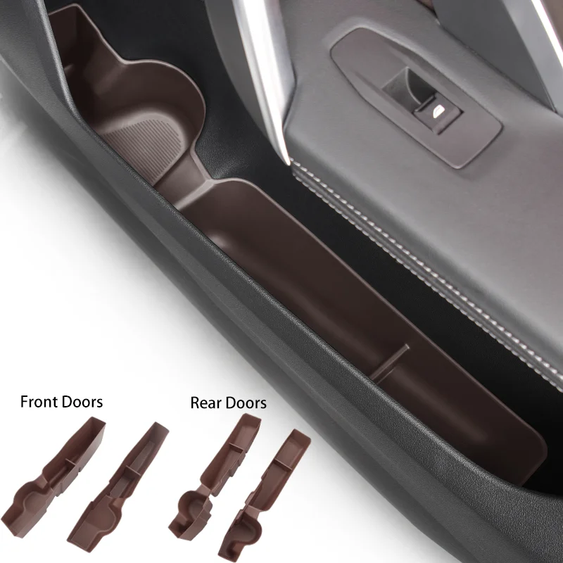 For BMW X1 U11 2023 2024 Car Door Storage Box TPE Front Rear Door Slot Organizer Tray Armrest Center Console Box Car Accessories