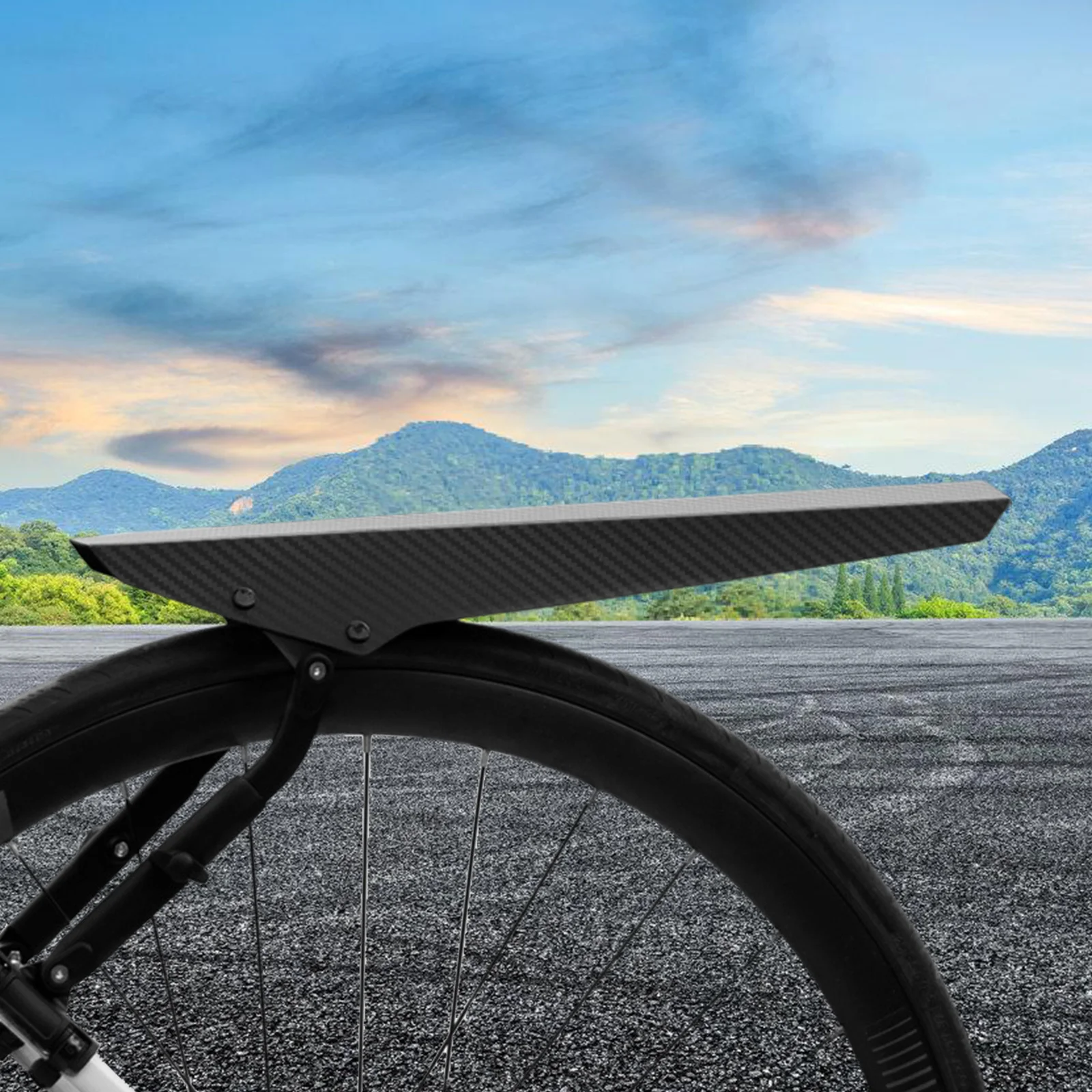 واقي طين للدراجة الخلفية قابل للتعديل عالميًا وخفيف الوزن وقابل للطي وتغطية كاملة لحماية الطين على الطرق الجبلية