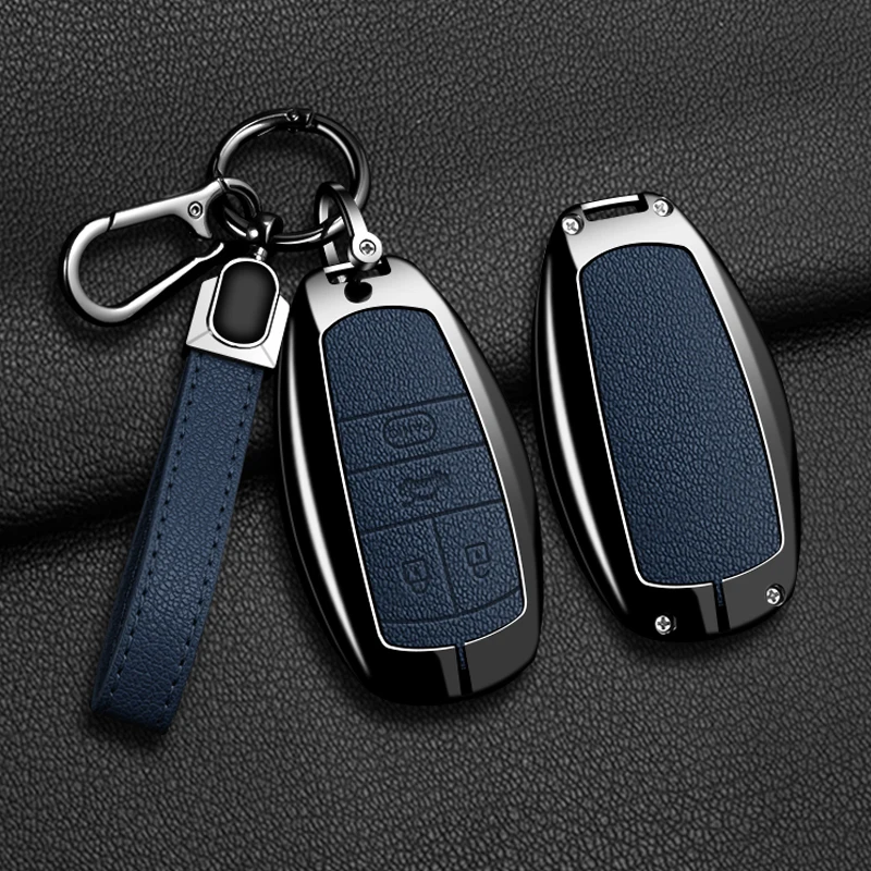 Zine Alloy Car Key Case Cover Shell Holder For Bentley Flying Spur Continental GT Bentayga Mulsanne Protector Keychain Accessory