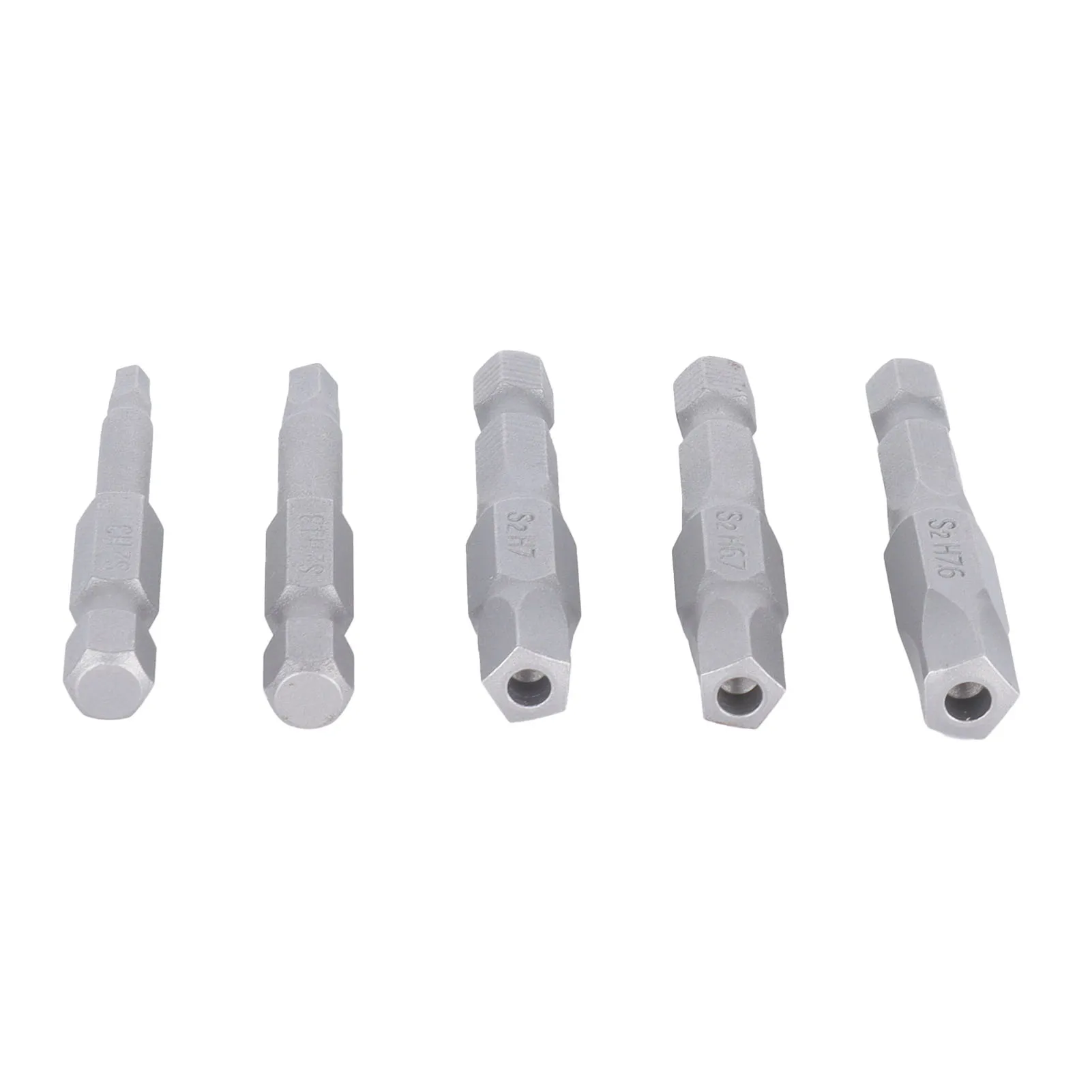 5Pcs Pentagonal Screwdriver Bit With Hole 1/4\'\' Shank Hex Wrench Magnetic Socket Hand Electric Screwdriver Drill Head Hand Tool