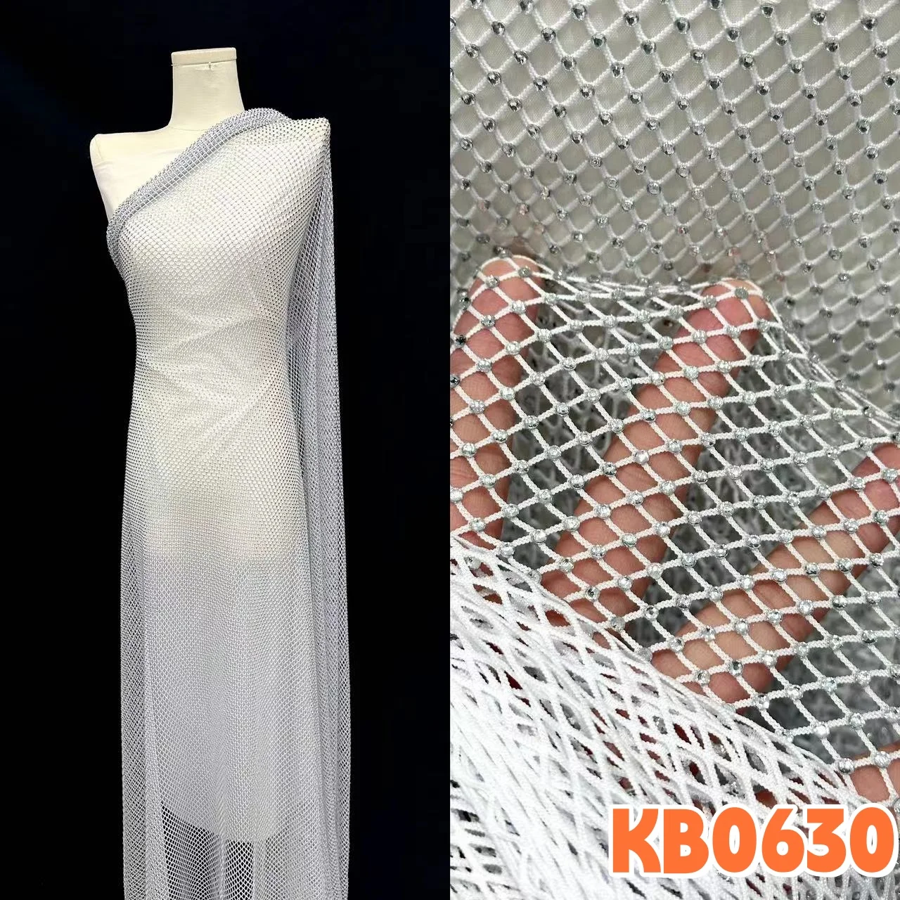 

1 ярд, нигерийская кружевная ткань с бусинами, африканская вышивка, Дубай, новинка 2025 года, тюлевая кружевная ткань для вечерних платьев со стразами KB0630