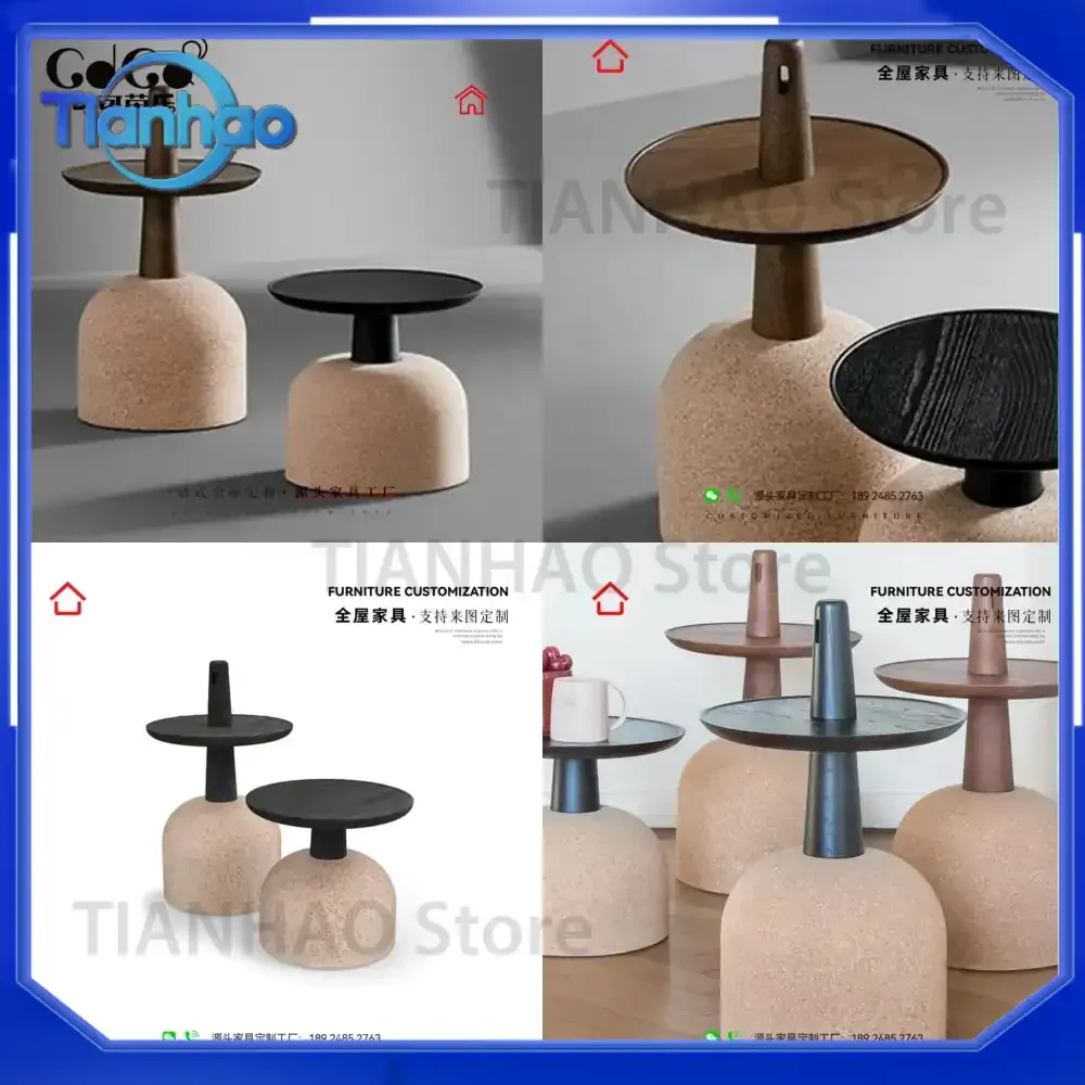 Luxury Solid Wood Coffee Table for North America Italian Style Marble Side Table for Villa Custom Modern Minimalist Designer