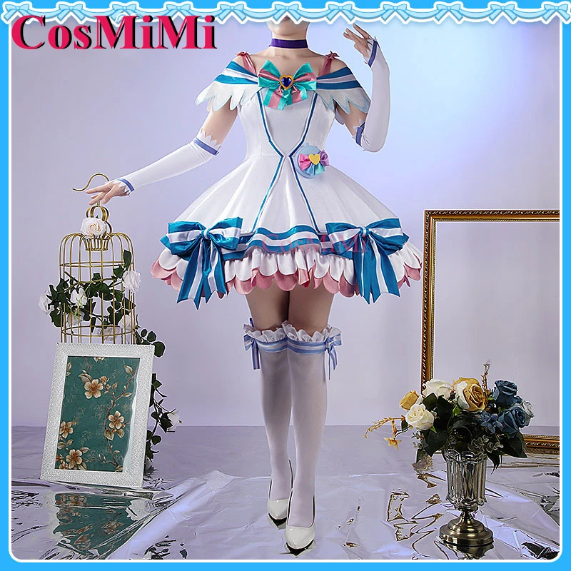 【Customized】CosMiMi Game Wonderful Precure! Cure Nyammy/Nekoyashiki Yuki Cosplay Costume Elegant Dress Party Role Play Clothing