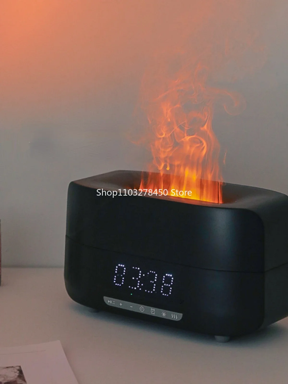 Wireless Bluetooth Speaker Clock Humidifying Aromatherapy Small Night Light