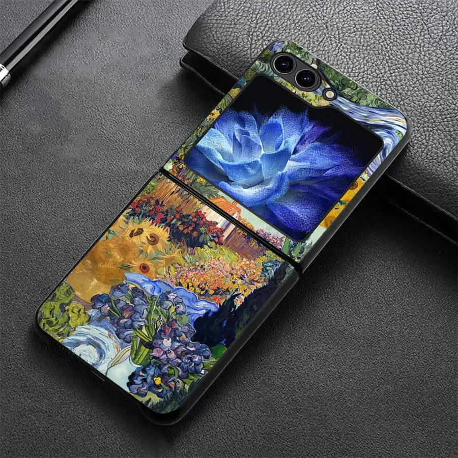 Van Gogh Art Case for Samsung Galaxy Z Flip 8 Flip3 Flip6 Flip4 Flip5 Z Flip 7 6 5 4 3 Flip7 FE Phone Shell Funda