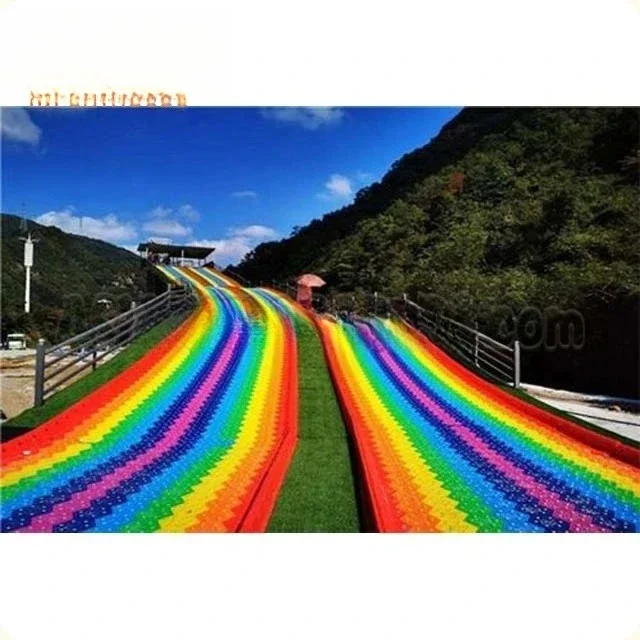 Playground Snow Slide Rainbow Slide Dry Ski Plastic Slide
