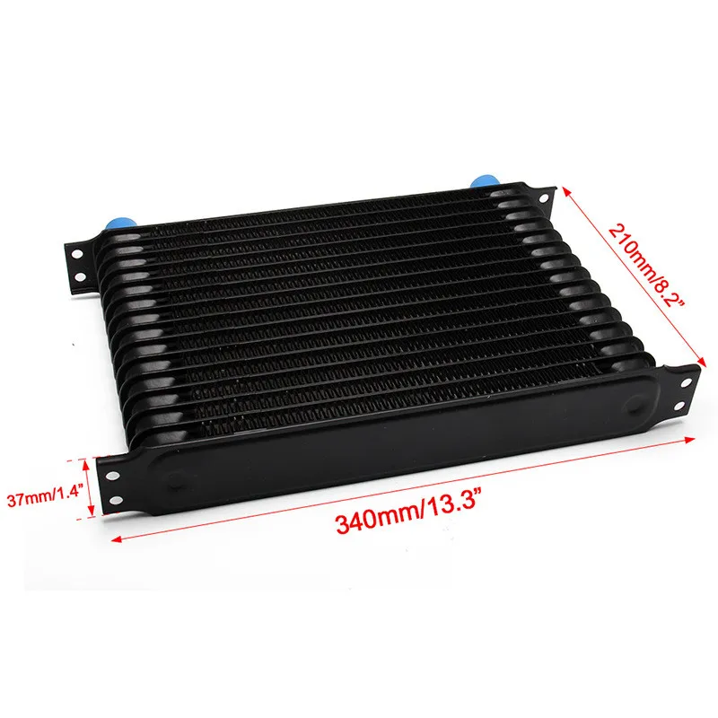 Fit For Japanese Cars Universal 15 Row AN10 Full Aluminum Engine Oil Cooler Black