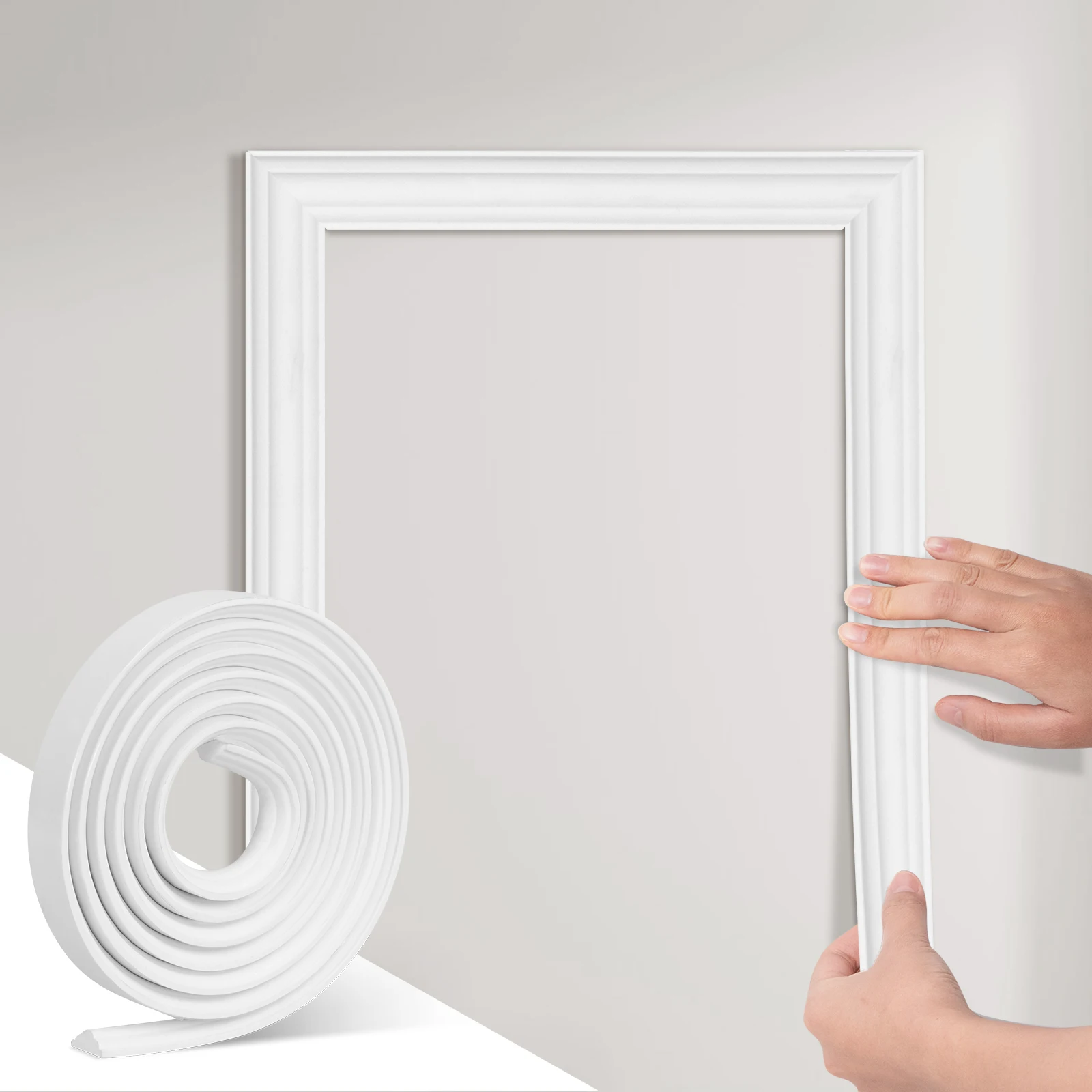 3 Meters Peel and Stick EVA Molding Trim Flexible Molding Trim Waterproof Wall Panel Strip Self Adhesive Wallpaper Wall Border