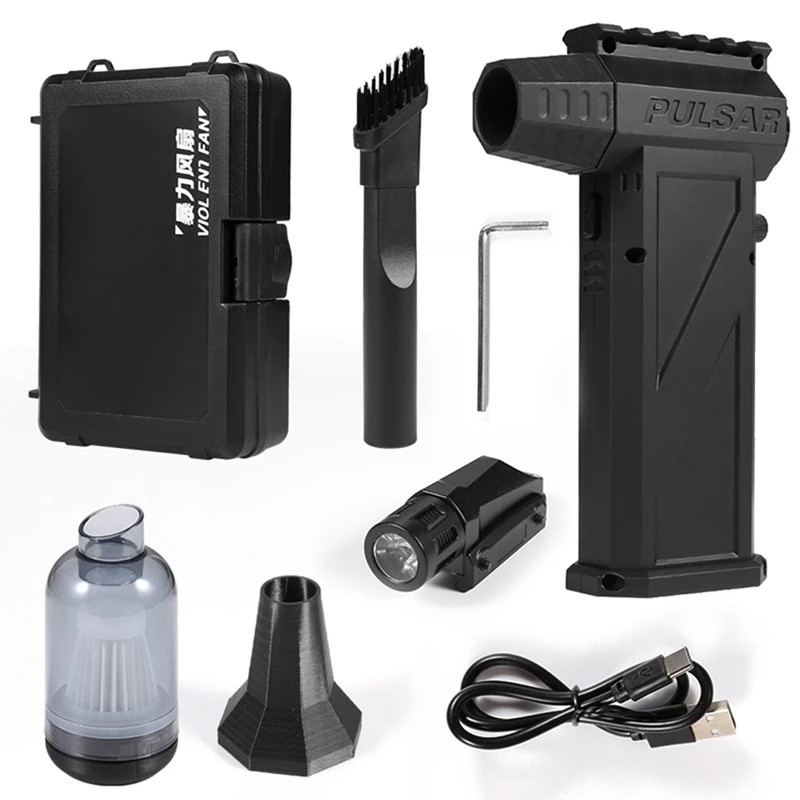 

Турбореактивный вентилятор для сжатого воздуха 140000 Промышленный канальный вентилятор RPM Violent с фонариком для удаления снега, автомойки