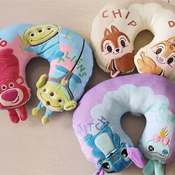 Kawaii Disney Classic Cartoon Lotso Alien Winnie Pooh Tigger Dale Chip Stuffed Plush Toys U-Shaped Pillow Home Travel Gift Girls