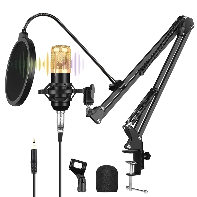 

Condenser Microphone Set USB Microphone Audio Dynamic System Kit Cantilever Bracket Anti-Spray Net Set Sound Record