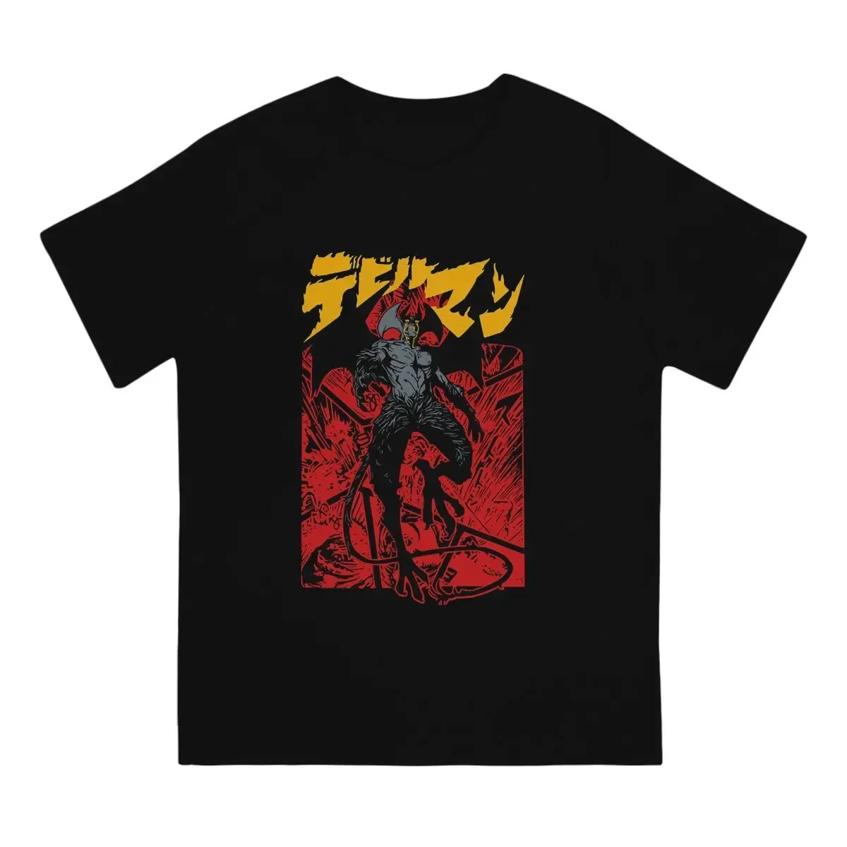 Devilman Crybaby Men's TShirt Japanese  Animation Fashion T Shirt Original Streetwear Hipster