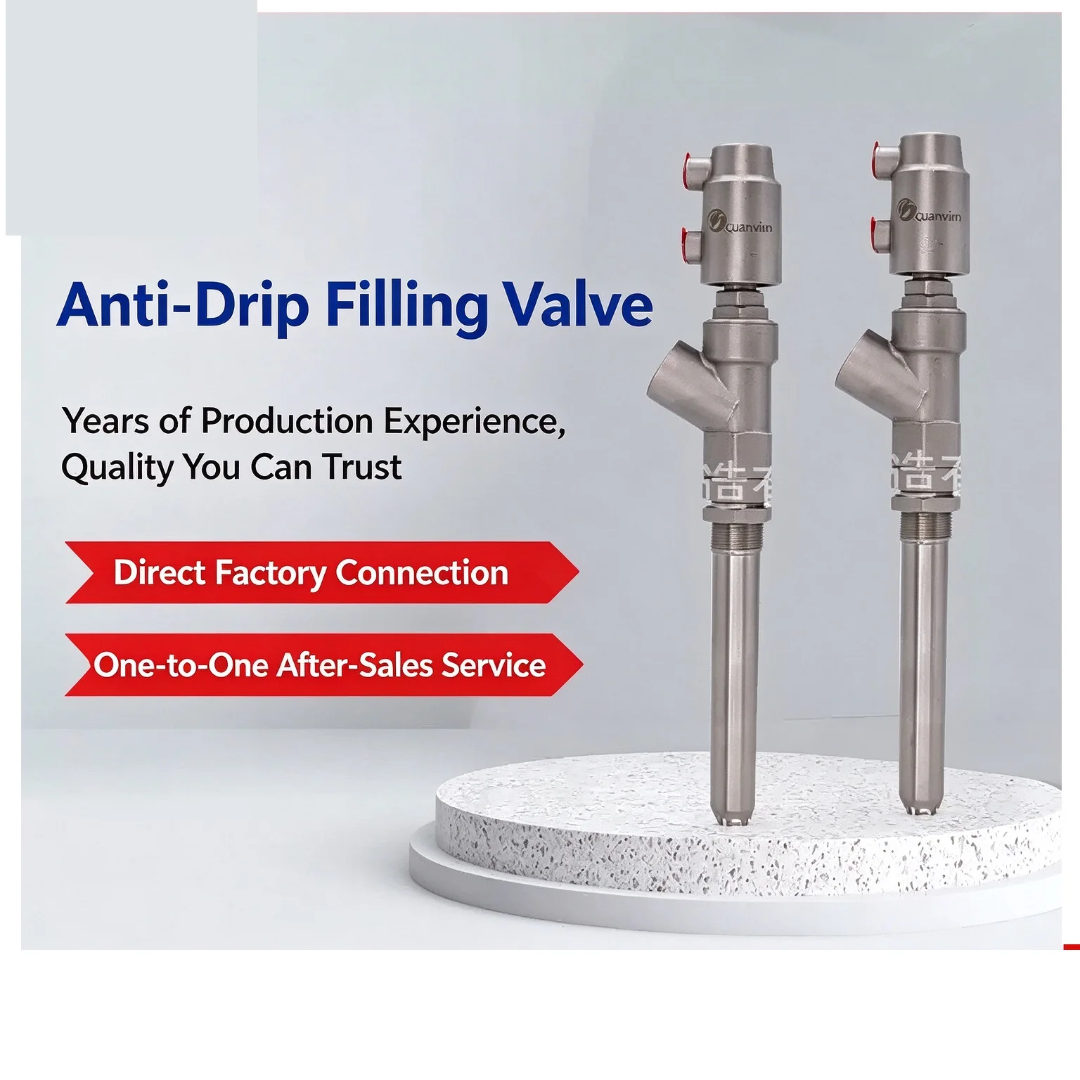 Anti-Drip Liquid Filling Head Valve DN15 Thread Vertical Filling Machine Accessory for Sale