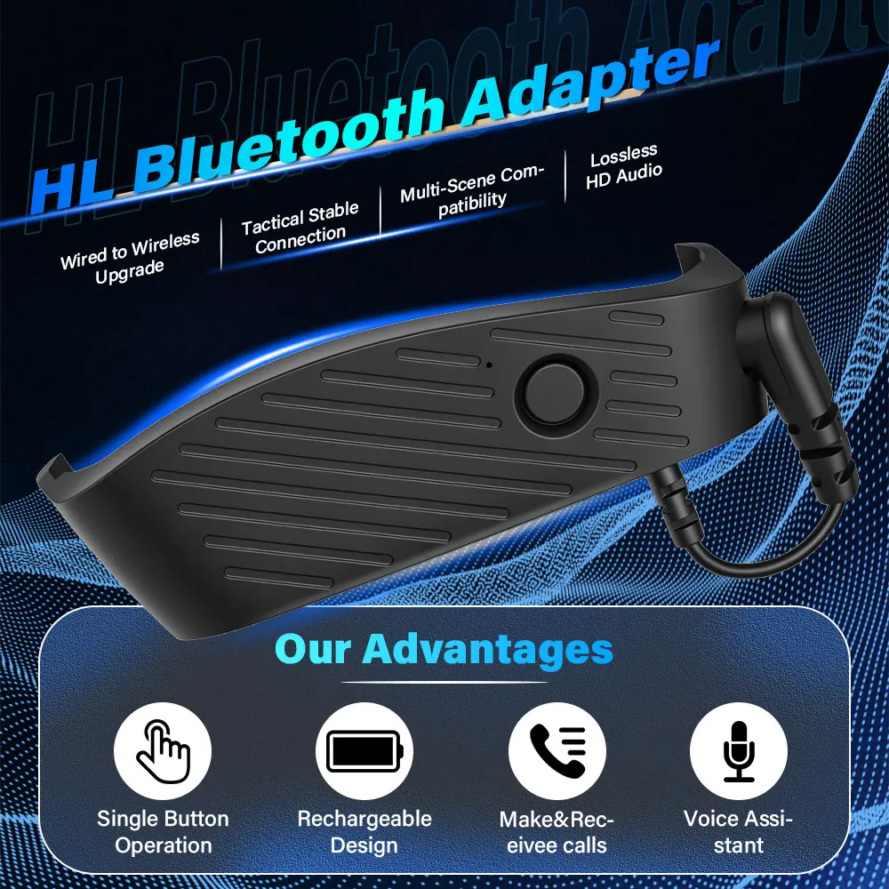 Portable HL Bluetooth Adapter Design for HL Series Electronic Shooting Earmuffs Convert Wire Earmuff to Wireless One