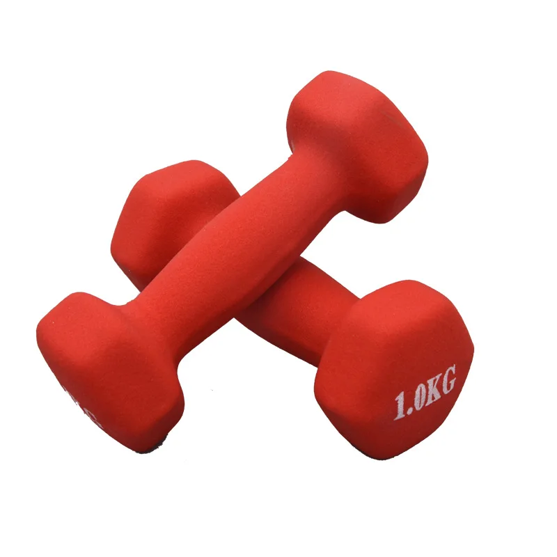 Custom Logo Home Use Fitness Gym Weight Hex Equipment Rubber 1kg 5kg Man Women Pink Dumbbell