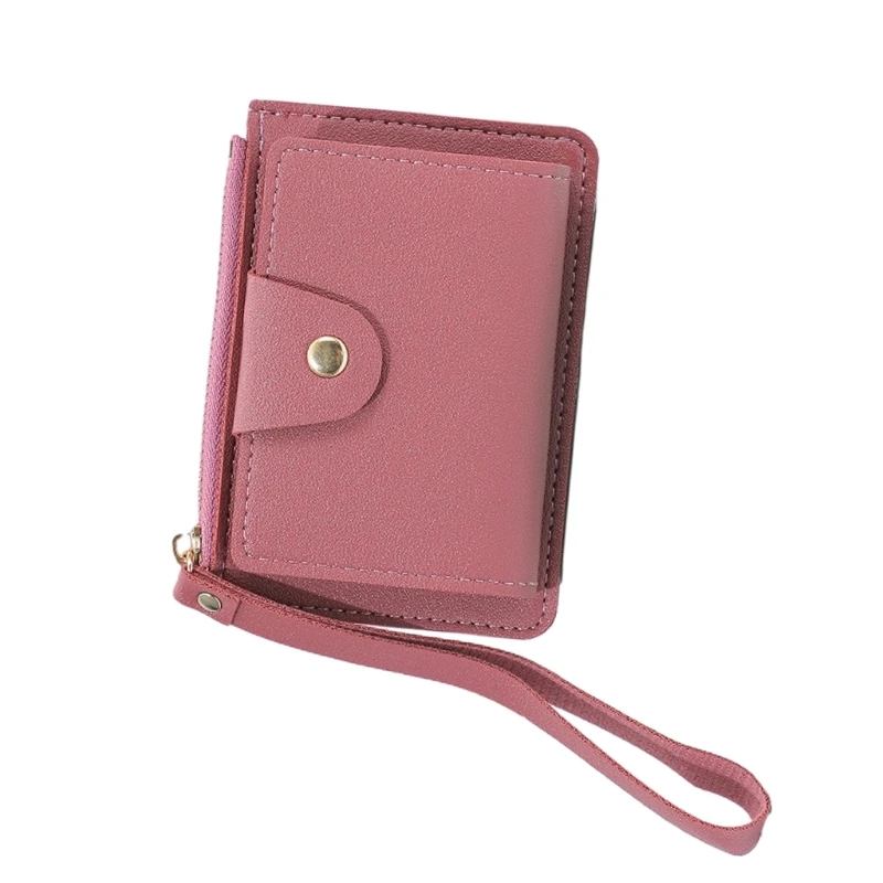 Women Girl Clutch Bag Coin Purse PU Small Wallet Multi-slot Wristlet Purse Credit Card Card Holder Zipper Purse