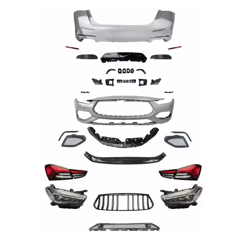 Exterior Accessories Car Grills Fog Light Frame Front Bumpers kit For Maserati Ghibli Trofeo Body Kit