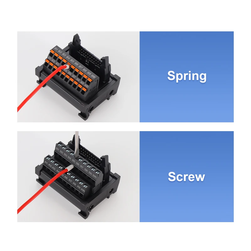 ENMG I/O Wiring Saving Terminal EXTB Box Header Relay Terminal Block 20/40/50Ribbon Cable Adapter Terminal Strip Screw Interface