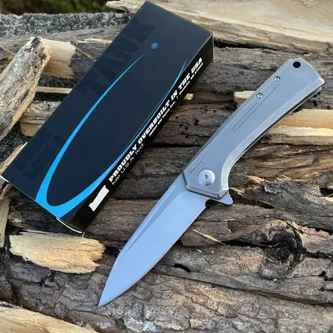 Tactical  Pocket knife D2 Steel Blade knife with Pocket clip  Folding knife Outdoor hiking camping self defense knife EDC Knife
