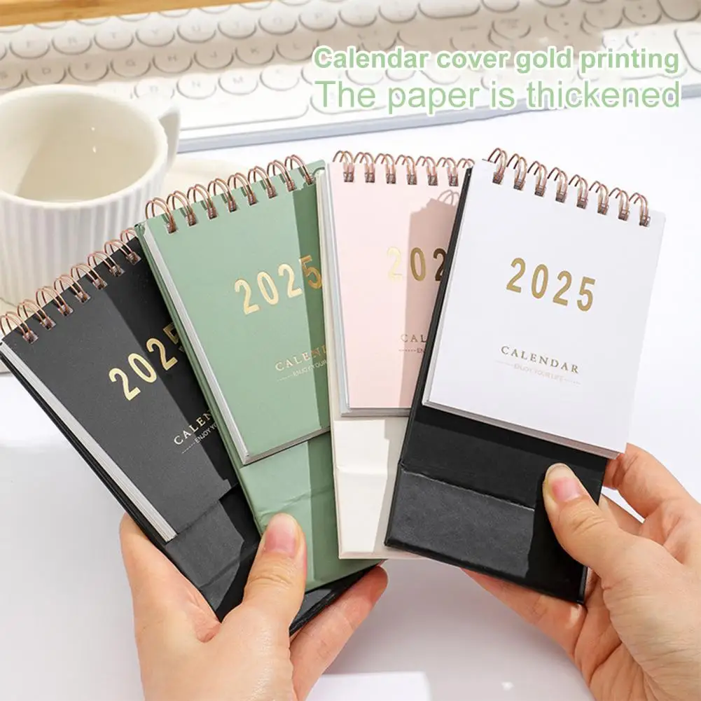 2025 Desktop Calendar 2025 Desk Calendar Annual Planner Coil To-do List Organizer for Home Office School Supplies Cute Yearly