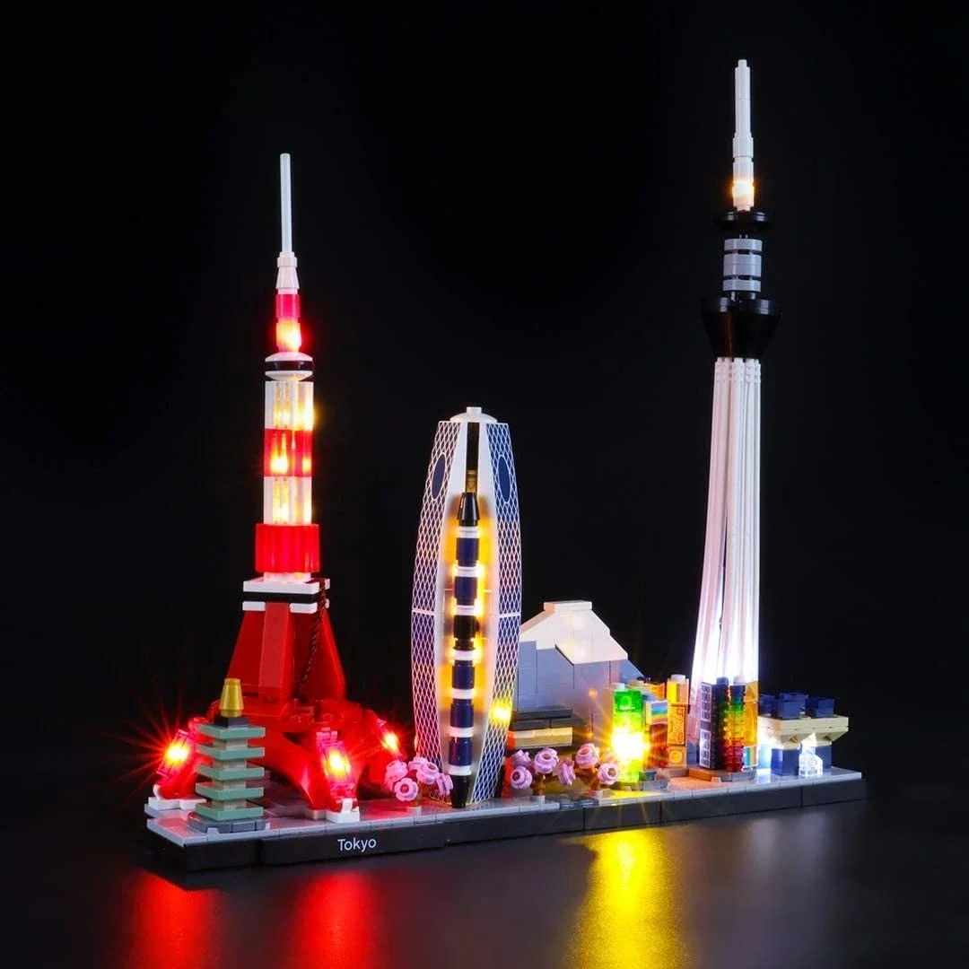 City Architecture Skyline Building Blocks Tower Edifice Bricks Town Street 21051 Tokyo Skyline Toys For Children Gifts