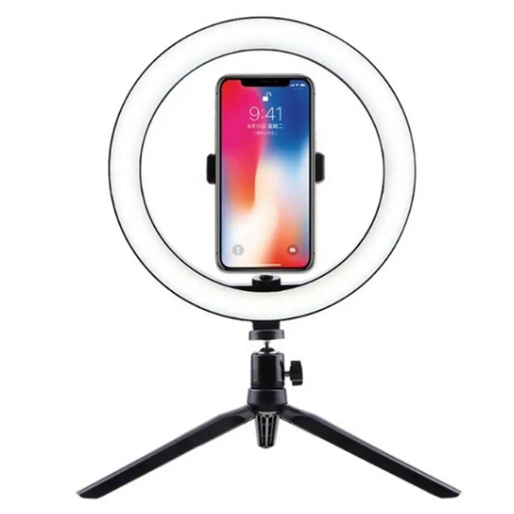 Dimmable LED Ring Light with Tripod Live Fill Light Mobile Phone Bracket Stand Holder Live Mobile Phone Holder