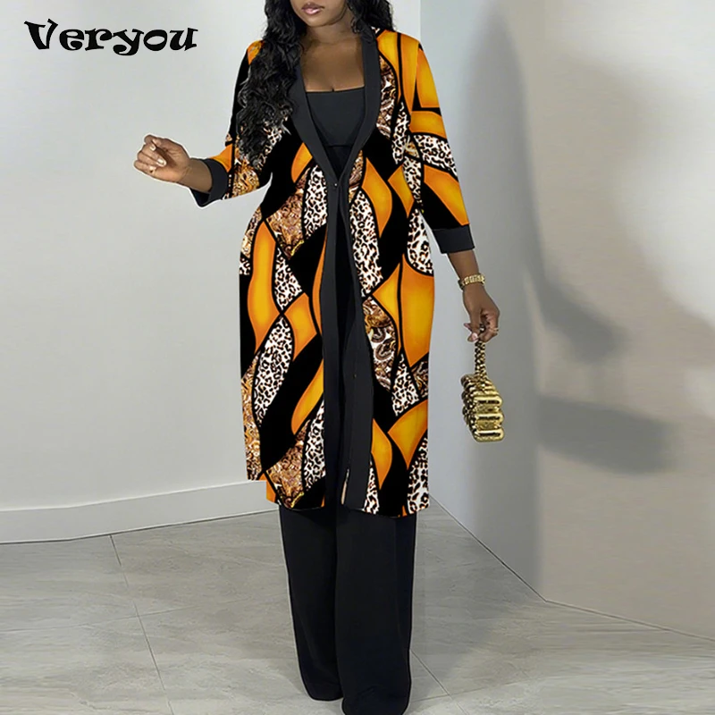 

Винтажный кардиган с принтом, женская модная свободная блузка на пуговицах с рукавами 3/4, пальто, женская верхняя одежда больших размеров, женская тонкая куртка