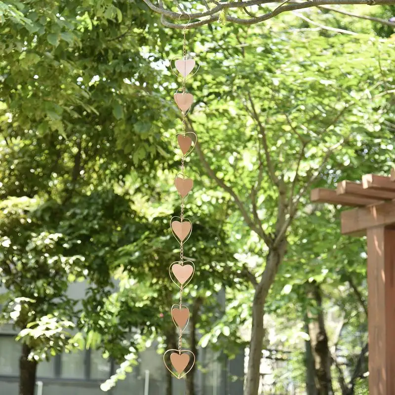 Metal Rain Chain Butterfly Chimes And Cups Rain Catcher For Gutter Roof decoration metal drainage rain chain downspout tool