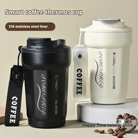 480ML Stainless Steel Insulated Cup Smart Display Led Temperature Thermo Mug Coffee Cup Tumbler Vacuum Flask Thermo Water Bottle